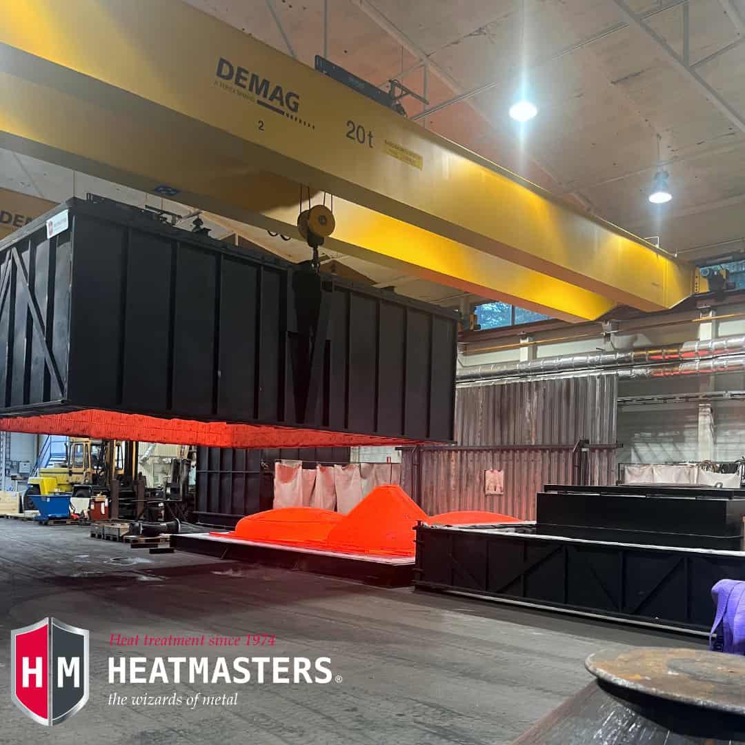 Heatmasters Service Center normalizing process for large steel components in an industrial furnace hall