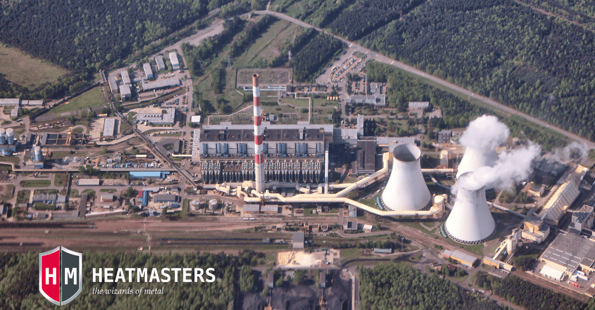 Power plant facility where refractory dry-out is performed as part of industrial heat treatment during equipment commissioning.